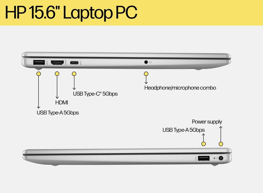HP Laptop - Intel Core i3 - 13th Gen - 15.6" ( 8GB RAM, 512GB SSD, W11 ) - FD0465TU